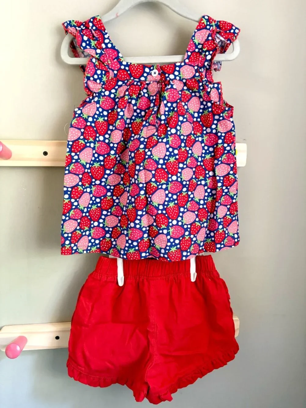 Picapino Strawberry Print Tunic and Shorts Set